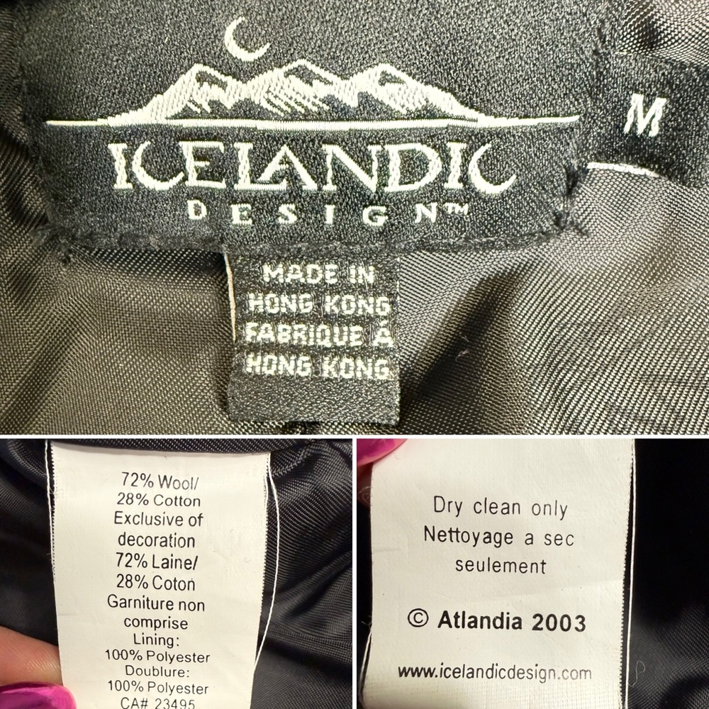 Icelandic Design Wool Blend Floral Tapestry Jacket M Nordic Embroidered Boho 03 - Picture 10 of 14